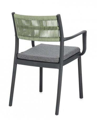 Bizzotto Sedia da giardino Alvin Antracite