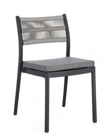 Bizzotto Sedia da giardino Alvin Antracite