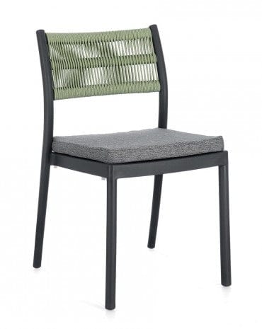 Bizzotto Sedia da giardino Alvin Antracite