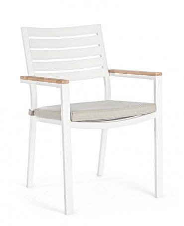 Bizzotto Sedia da giardino Belmar Bianco