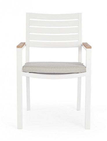 Bizzotto Sedia da giardino Belmar Bianco