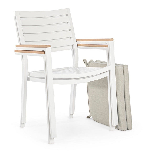 Bizzotto Sedia da giardino Belmar Bianco