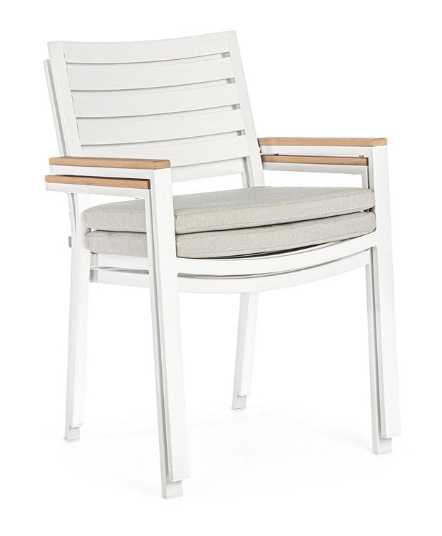 Bizzotto Sedia da giardino Belmar Bianco