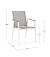 Bizzotto Sedia da giardino Cameron GK50 Bianco