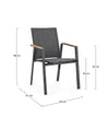 Bizzotto Sedia da giardino Cameron GK52 Antracite