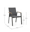Bizzotto Sedia da giardino Cameron GK52 Antracite