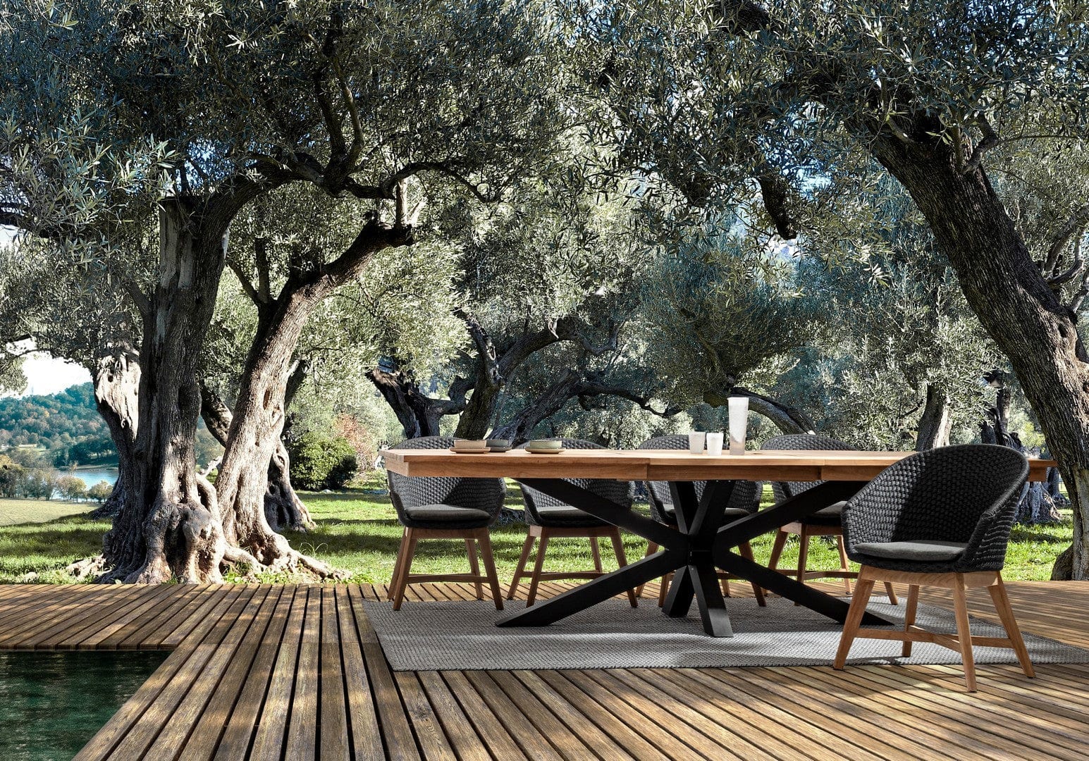 Bizzotto Sedia da giardino Coachella Antracite