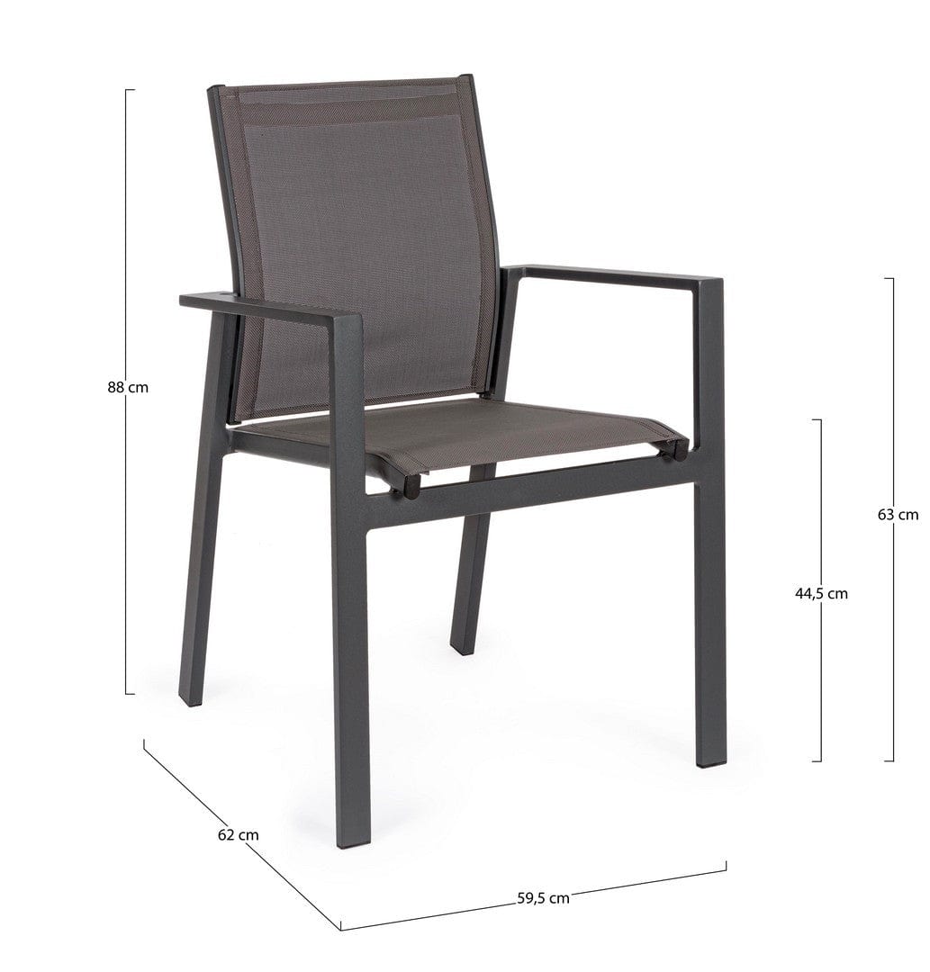 Bizzotto Sedia da giardino Crozet SJ61 Antracite