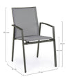 Bizzotto Sedia da giardino Cruise Antracite