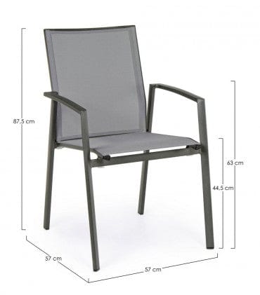 Bizzotto Sedia da giardino Cruise Antracite