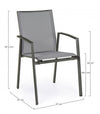 Bizzotto Sedia da giardino Cruise Antracite