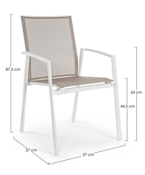 Bizzotto Sedia da giardino Cruise Bianco