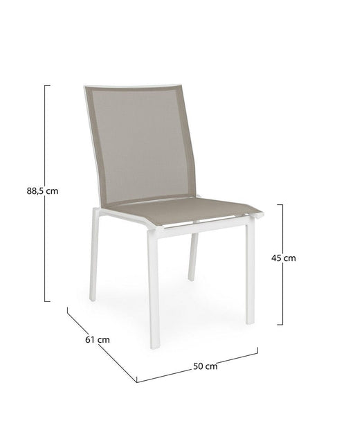Bizzotto Sedia da giardino Cruise GK50 Bianco