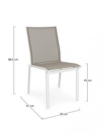 Bizzotto Sedia da giardino Cruise GK50 Bianco