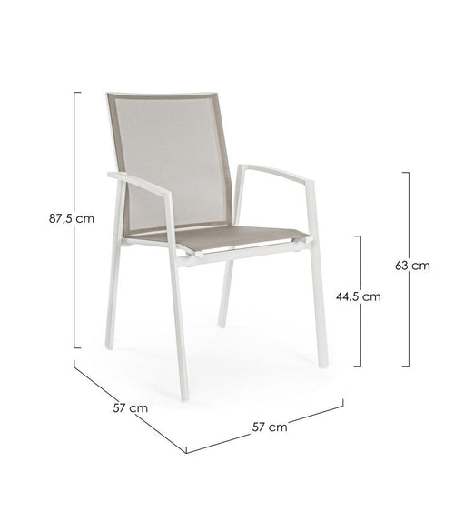 Bizzotto Sedia da giardino Cruise GK50 Bianco