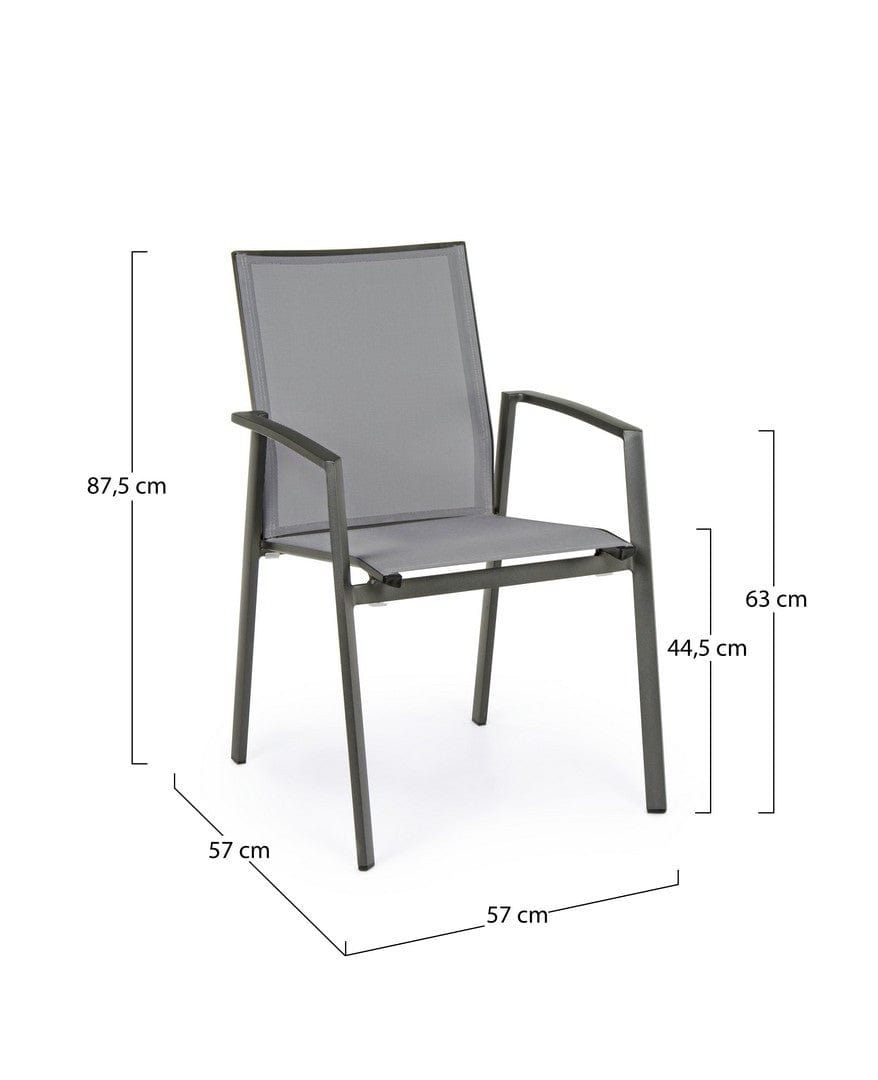Bizzotto Sedia da giardino Cruise GK52 Antracite