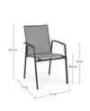 Bizzotto Sedia da giardino Cruise GK52 Antracite