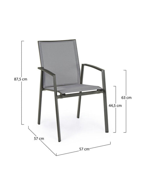 Bizzotto Sedia da giardino Cruise GK52 Antracite