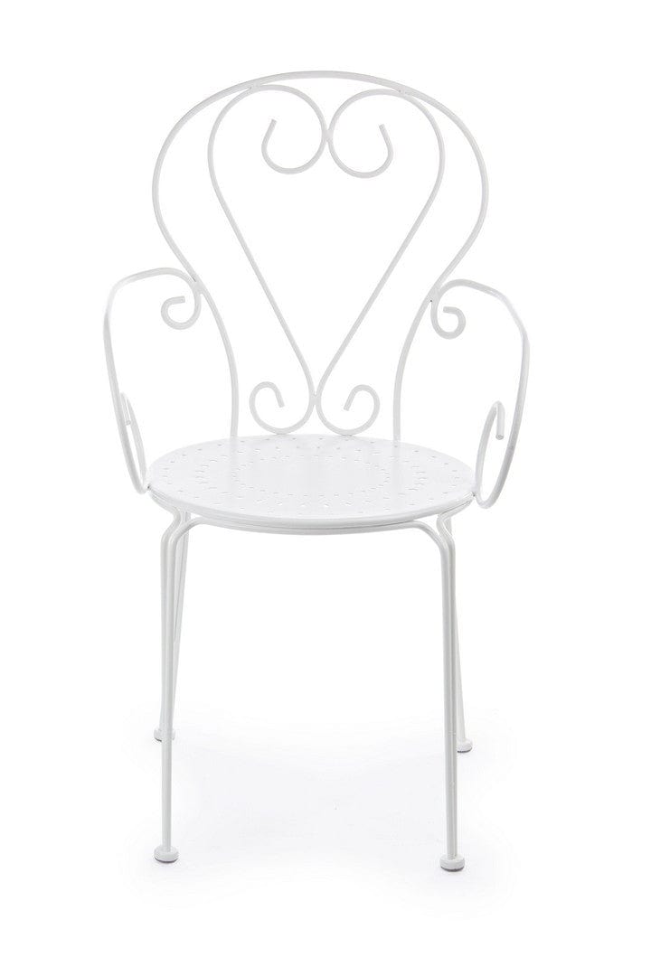 Bizzotto Sedia da giardino Etienne Bianco