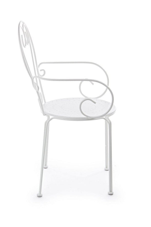 Bizzotto Sedia da giardino Etienne Bianco