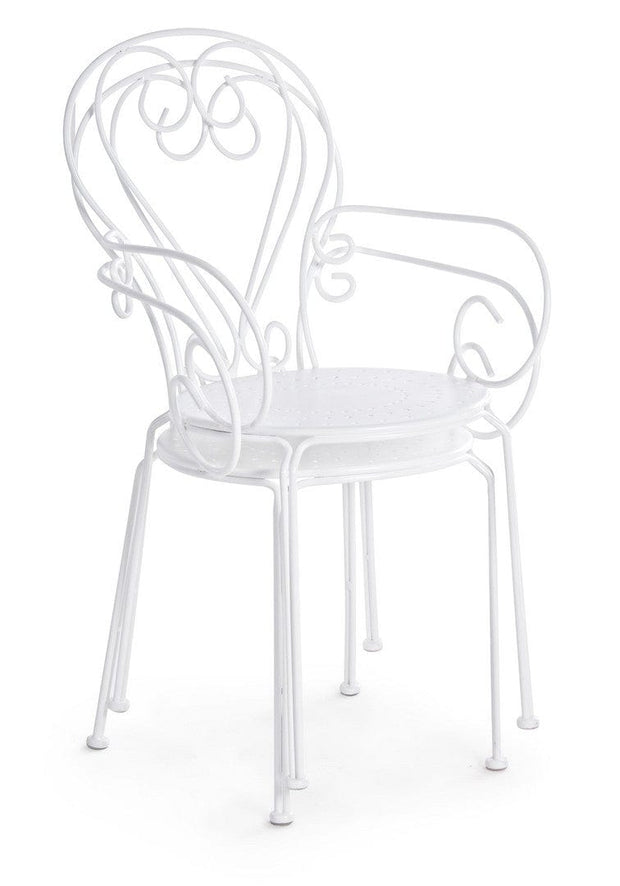 Bizzotto Sedia da giardino Etienne Bianco