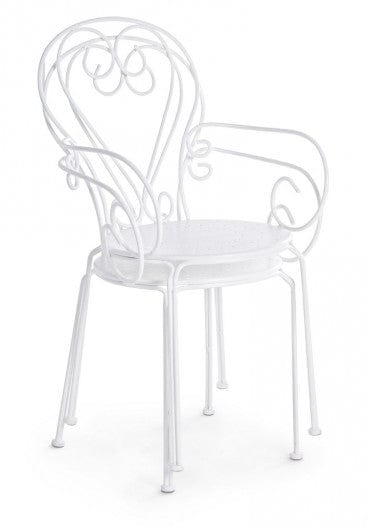 Bizzotto Sedia da giardino Etienne Bianco