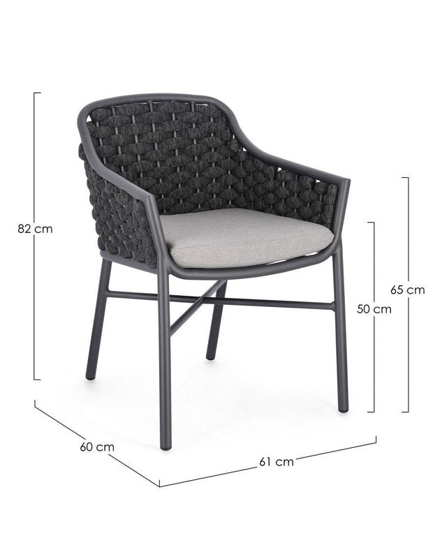 Bizzotto Sedia da giardino Everly QS22 Antracite