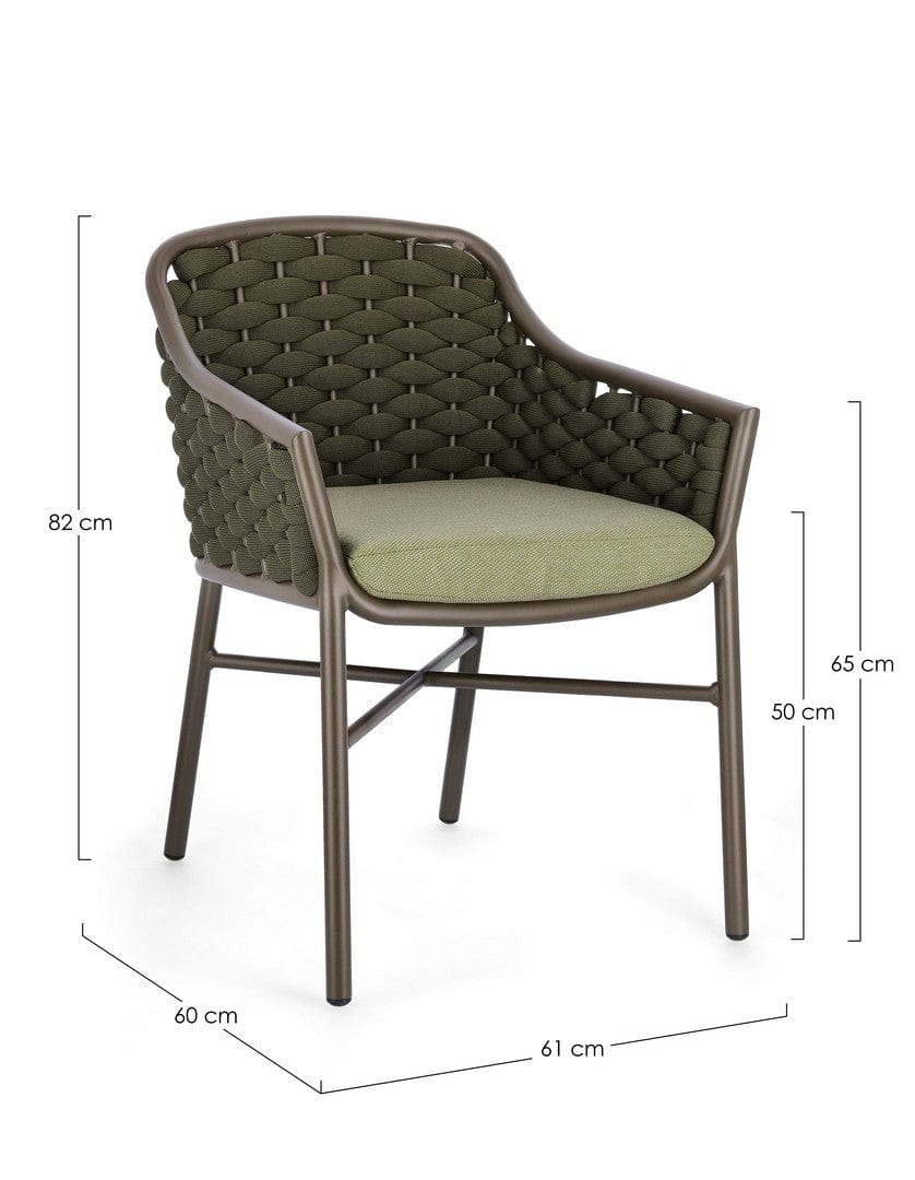 Bizzotto Sedia da giardino Everly QS24 Verde