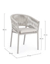 Bizzotto Sedia da giardino Florencia Crema