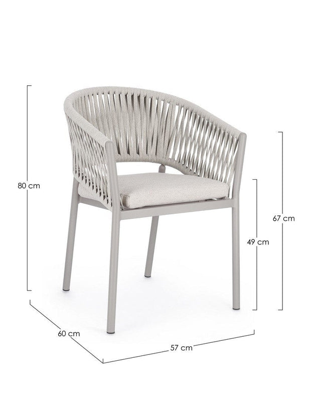 Bizzotto Sedia da giardino Florencia Crema