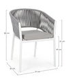 Bizzotto Sedia da giardino Florencia WG20 Bianco