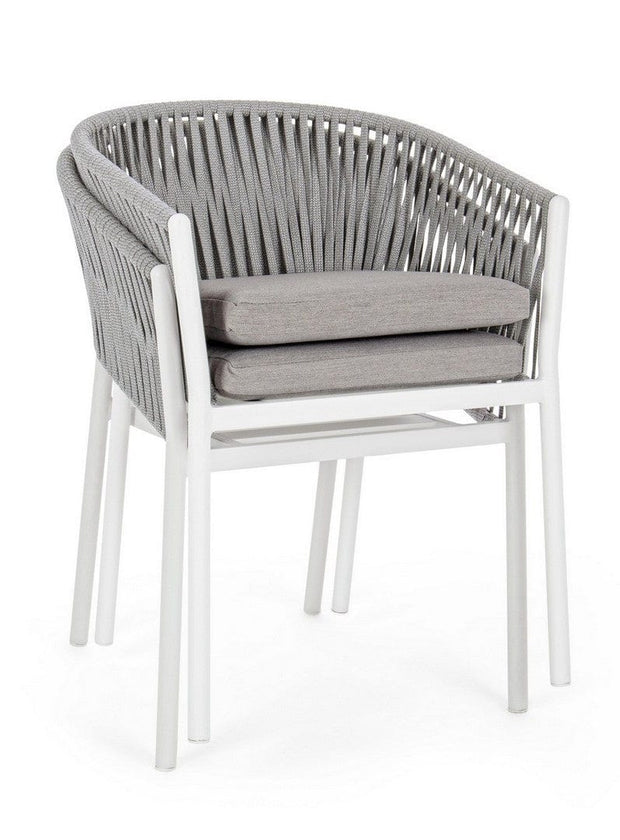 Bizzotto Sedia da giardino Florencia WG20 Bianco