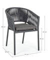 Bizzotto Sedia da giardino Florencia WG21 Antracite