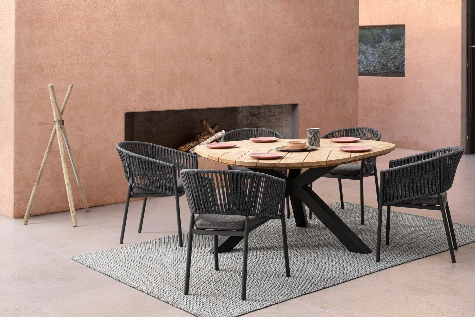Bizzotto Sedia da giardino Florencia WG21 Antracite