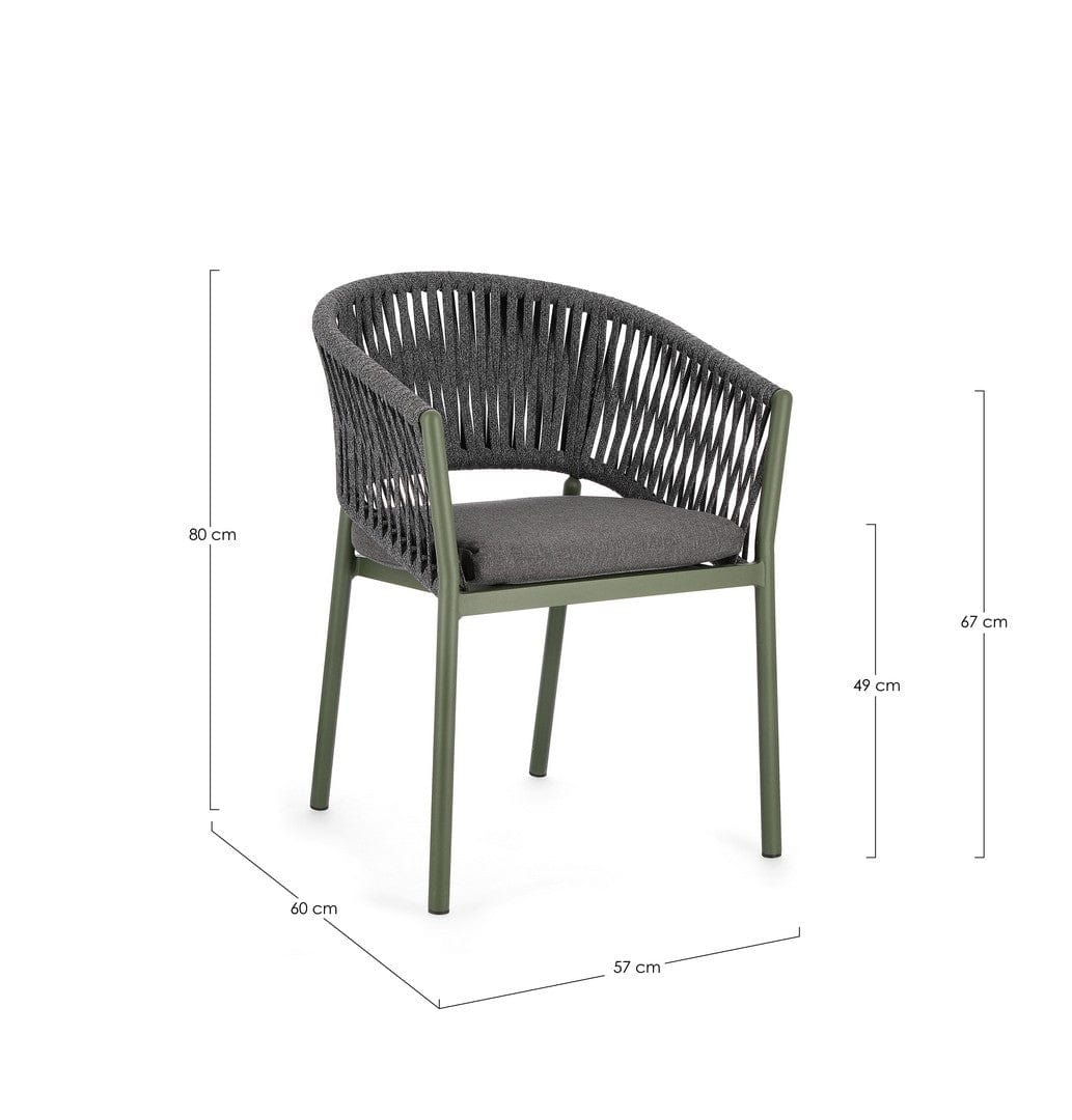 Bizzotto Sedia da giardino Florencia WG23 Verde