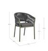 Bizzotto Sedia da giardino Florencia WG23 Verde