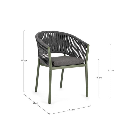 Bizzotto Sedia da giardino Florencia WG23 Verde