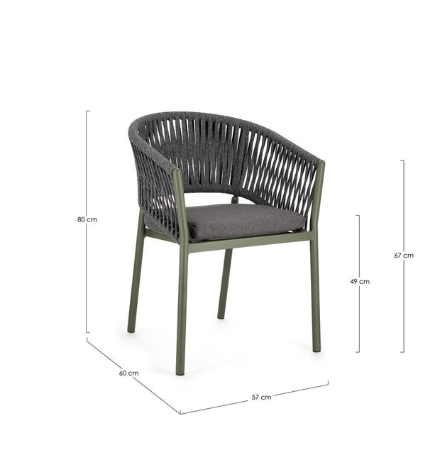 Bizzotto Sedia da giardino Florencia WG23 Verde