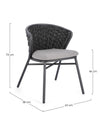Bizzotto Sedia da giardino Harlow QS22 Antracite