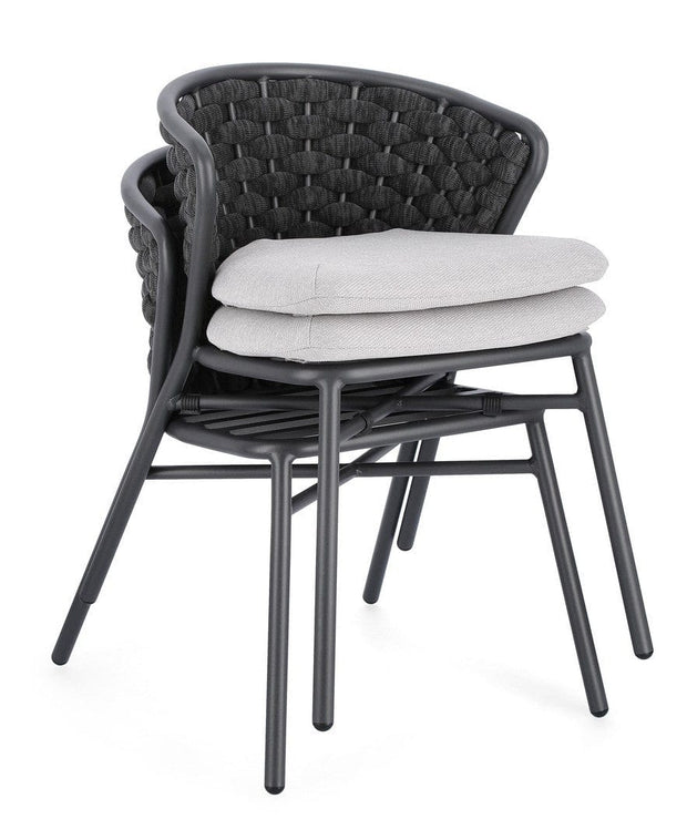 Bizzotto Sedia da giardino Harlow QS22 Antracite