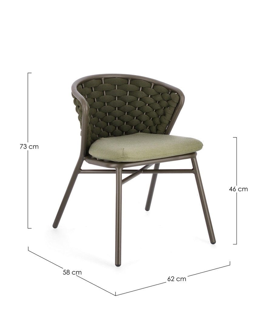Bizzotto Sedia da giardino Harlow QS24 Verde
