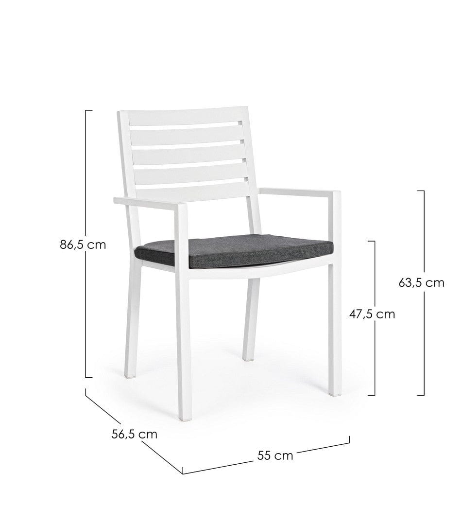 Bizzotto Sedia da giardino Helina LD30 Bianco