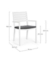 Bizzotto Sedia da giardino Helina LD30 Bianco