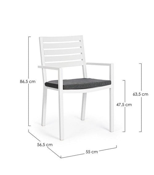 Bizzotto Sedia da giardino Helina LD30 Bianco