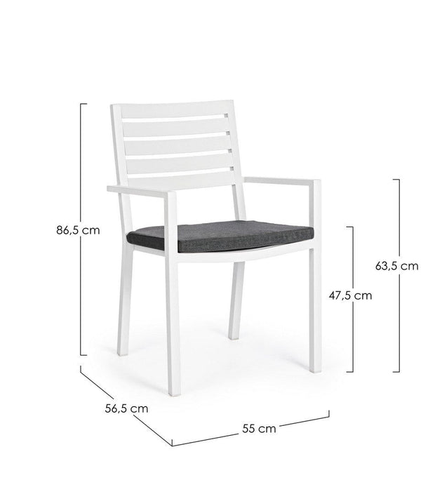 Bizzotto Sedia da giardino Helina LD30 Bianco