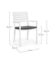 Bizzotto Sedia da giardino Helina LD30 Bianco