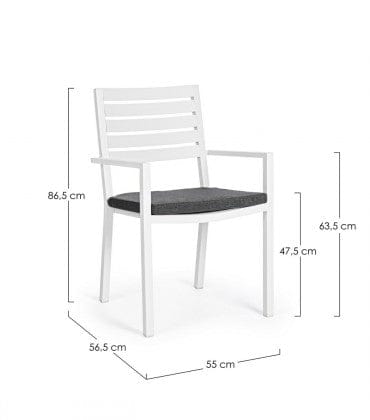 Bizzotto Sedia da giardino Helina LD30 Bianco