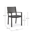 Bizzotto Sedia da giardino Helina LH32 Antracite