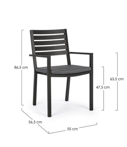 Bizzotto Sedia da giardino Helina LH32 Antracite