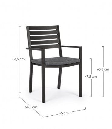 Bizzotto Sedia da giardino Helina LH32 Antracite